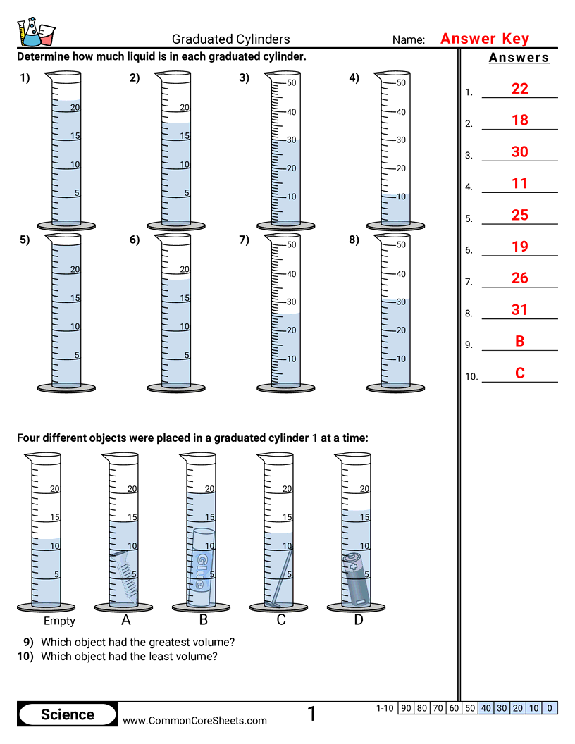 Volume Worksheets -  worksheet