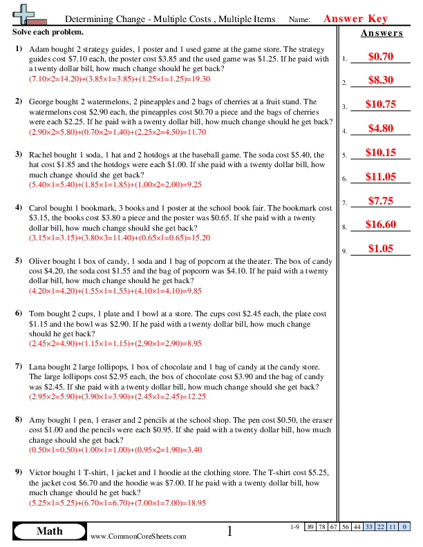  - multiple-items-multiple-prices worksheet