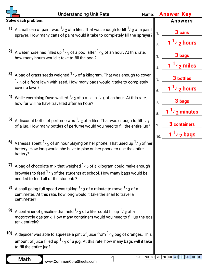 Ratio Worksheets - understanding-unit-rate worksheet