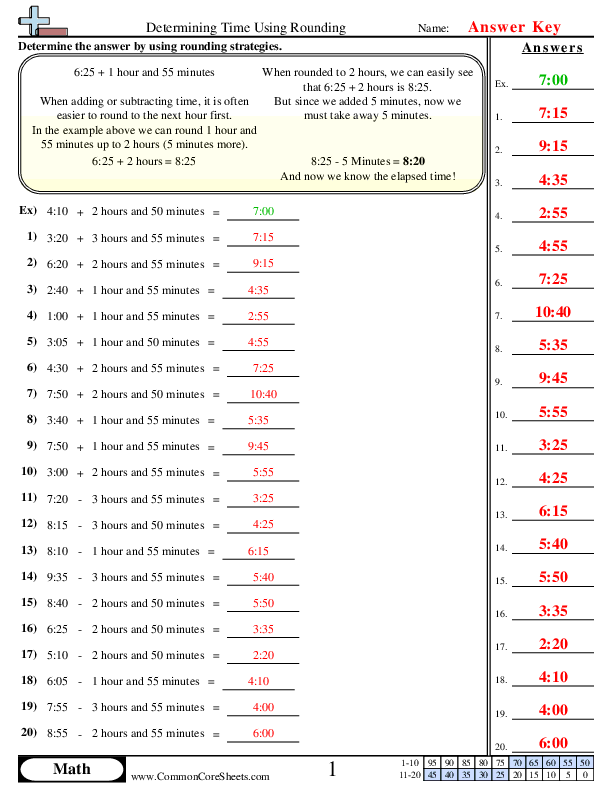  - determining-time-using-rounding worksheet